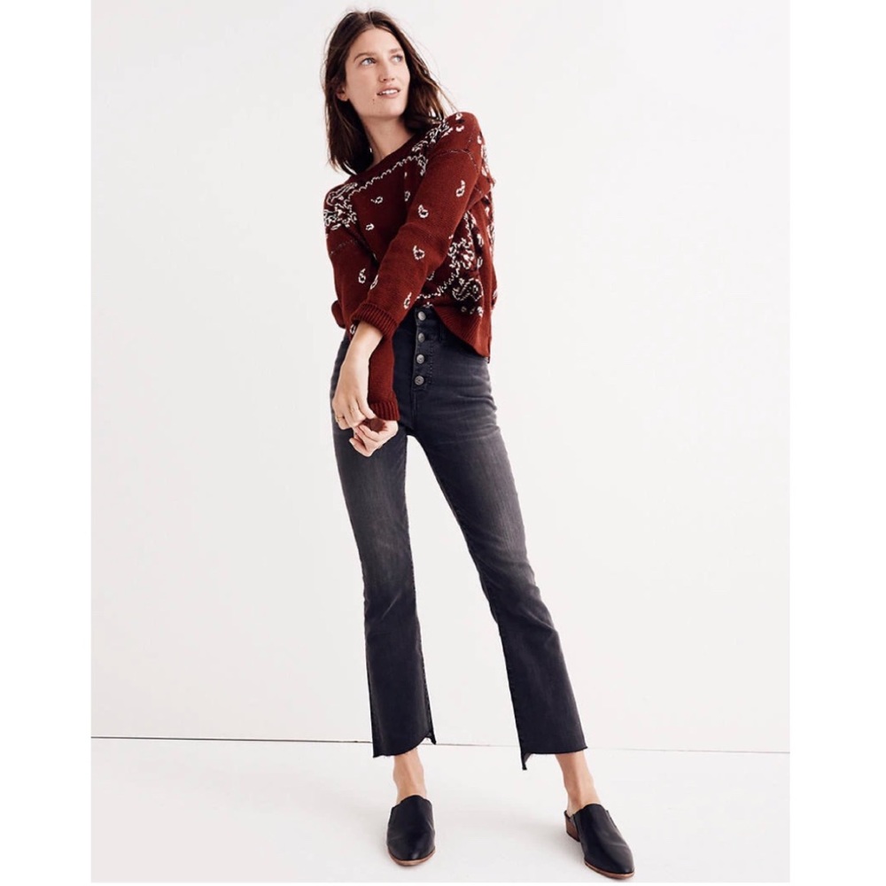 Madewell Cali Demi-Boot Jeans Washed Black 26
